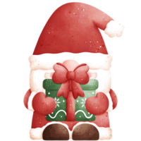 Watercolor Christmas Gnome Illustration png