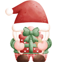 acuarela Navidad gnomo ilustración png