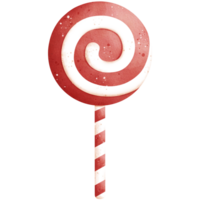 Watercolor Christmas Lollipop Illustration png