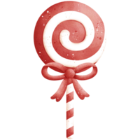 Watercolor Christmas Lollipop Illustration png