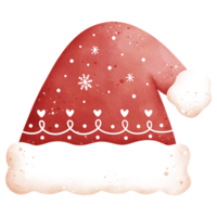 aquarelle Noël chapeau illustration png