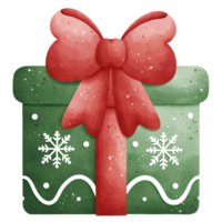 waterverf Kerstmis geschenk doos illustratie png