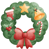 Watercolor Christmas Wreath Illustration png