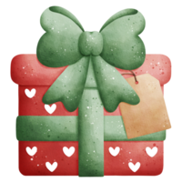 acquerello Natale regalo scatola illustrazione png