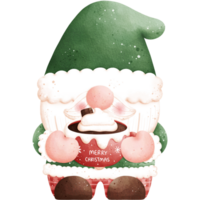 aquarelle Noël gnome illustration png