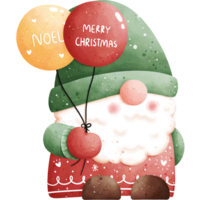 Watercolor Christmas Gnome Illustration png