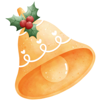 acquerello Natale campana illustrazione png