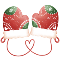 waterverf Kerstmis handschoen illustratie png