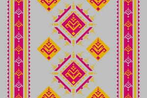 Ethnic Aztec pattern art. Geometric seamless pattern in tribal, folk embroidery, and Mexican style. vector