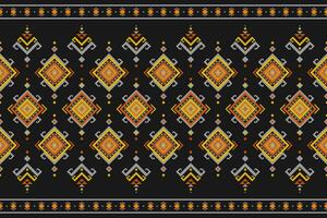 Carpet tribal pattern art. Geometric ethnic seamless pattern traditional. Aztec ethnic ornament print. Mexican style. vector