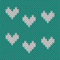 Green background and white knitted pattern. knitted vector pattern. Seamless gradient pattern for clothing, wrapping paper, backdrop, background, gift card.