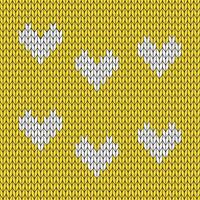 Yellow background and white knitted pattern. knitted vector pattern. Seamless gradient pattern for clothing, wrapping paper, backdrop, background, gift card.