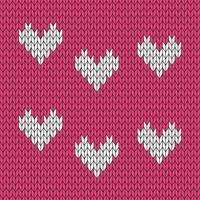 Pink background and white knitted pattern. knitted vector pattern. Seamless gradient pattern for clothing, wrapping paper, backdrop, background, gift card.