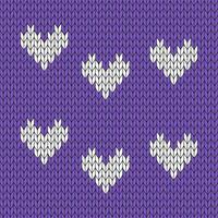 Purple background and white knitted pattern. knitted vector pattern. Seamless gradient pattern for clothing, wrapping paper, backdrop, background, gift card.