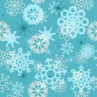 Snowflake pattern. New Year, Christmas decor. Drawings, doodles. Winter vector illustration, seamless background. For holiday packaging, textiles, wallpaper.