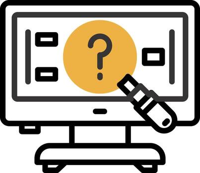 problema enmarcado vector icono diseño