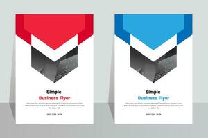 Minimal marketing company A4 flyer template vector