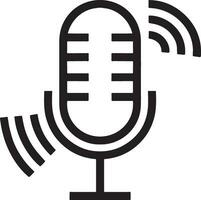 aislado micrófono clipart gráfico para podcast, grabación estudio, y vocal grabación vector