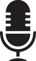 Isolated Microphone Clipart Graphic for Podcast, Recording Studio, and Vocal Recording vector