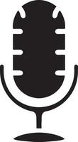 Isolated Microphone Clipart Graphic for Podcast, Recording Studio, and Vocal Recording vector