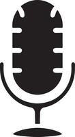 Isolated Microphone Clipart Graphic for Podcast, Recording Studio, and Vocal Recording vector