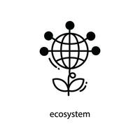 Ecosystem doodle Icon Design illustration. Agriculture Symbol on White background EPS 10 File vector