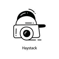 Haystack doodle Icon Design illustration. Agriculture Symbol on White background EPS 10 File vector