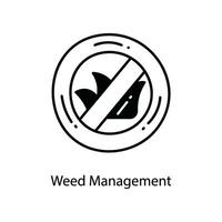 Weed Management doodle Icon Design illustration. Agriculture Symbol on White background EPS 10 File vector