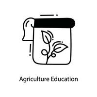 agricultura educación garabatear icono diseño ilustración. agricultura símbolo en blanco antecedentes eps 10 archivo vector