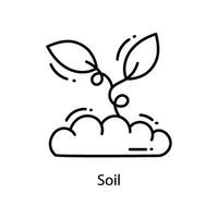 suelo garabatear icono diseño ilustración. agricultura símbolo en blanco antecedentes eps 10 archivo vector