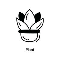 planta garabatear icono diseño ilustración. agricultura símbolo en blanco antecedentes eps 10 archivo vector