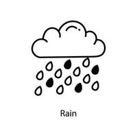 Rain doodle Icon Design illustration. Agriculture Symbol on White background EPS 10 File vector