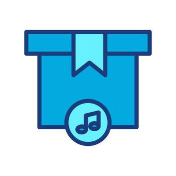 vector imagen de un regalo icono. sencillo musical regalo ilustración. adecuado para utilizar en web aplicaciones, móvil aplicaciones y impresión medios de comunicación. aislado en blanco antecedentes.