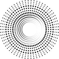 Black Halftone Circle vector