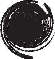 Black Circle Brush Stroke vector