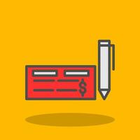 Cheque Vector Icon Design