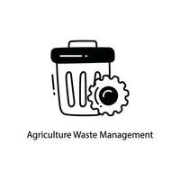 Agriculture Waste Management doodle Icon Design illustration. Agriculture Symbol on White background EPS 10 File vector