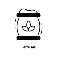 fertilizante garabatear icono diseño ilustración. agricultura símbolo en blanco antecedentes eps 10 archivo vector