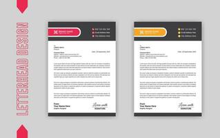 Corporate modern letterhead design template with pink,yellow, creative modern letterhead design template for your project vector pro