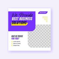 Minimalist business social media cover post banner template design vector