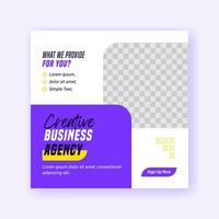 Minimalist business social media cover post banner template design vector