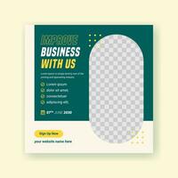 Minimalist business social media cover post banner template design vector