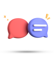 3d rendering of speech bubble with notification icons, 3D pastel chat icon set. Set of 3d speak bubble. png