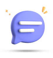 3d rendering of speech bubble with notification icons, 3D pastel chat icon set. Set of 3d speak bubble. png