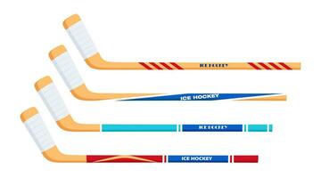 Ice hockey sticks set. Sport symbol. Vector Illustration isolated on white background.