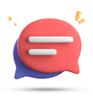 3d rendering of speech bubble with notification icons, 3D pastel chat icon set. Set of 3d speak bubble. png