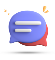 3d rendering of speech bubble with notification icons, 3D pastel chat icon set. Set of 3d speak bubble. png