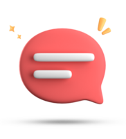 3d rendering of speech bubble with notification icons, 3D pastel chat icon set. Set of 3d speak bubble. png
