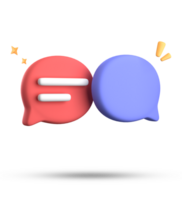 3d rendering of speech bubble with notification icons, 3D pastel chat icon set. Set of 3d speak bubble. png