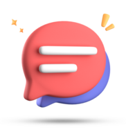 3d rendering of speech bubble with notification icons, 3D pastel chat icon set. Set of 3d speak bubble. png